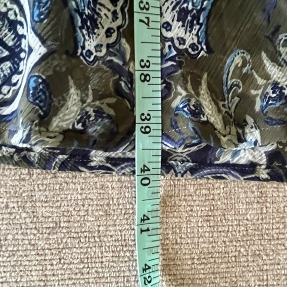 ♥️Westport Gypsy Olive Green & Blue Paisley Maxi Skirt Medium - Picture 7 of 11